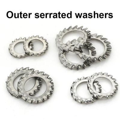 DIN 6797 M4 M6 M8 Outer External Multi Serrated Tooth Lock Washer