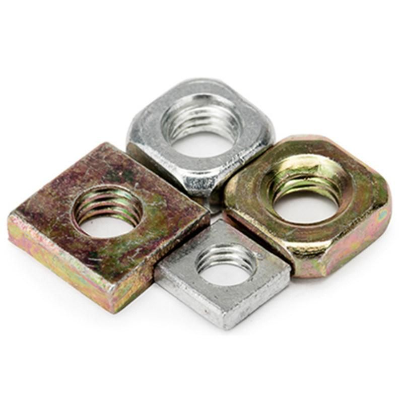 Zinc Plated Galvanized Plated Carbon Steel Square Nut DIN557