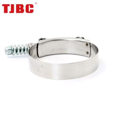 19mm Bandwidth Auto Parts T Bolt with Spring Torque Compensating Clamp for Pipeline Connection, 105-113mm