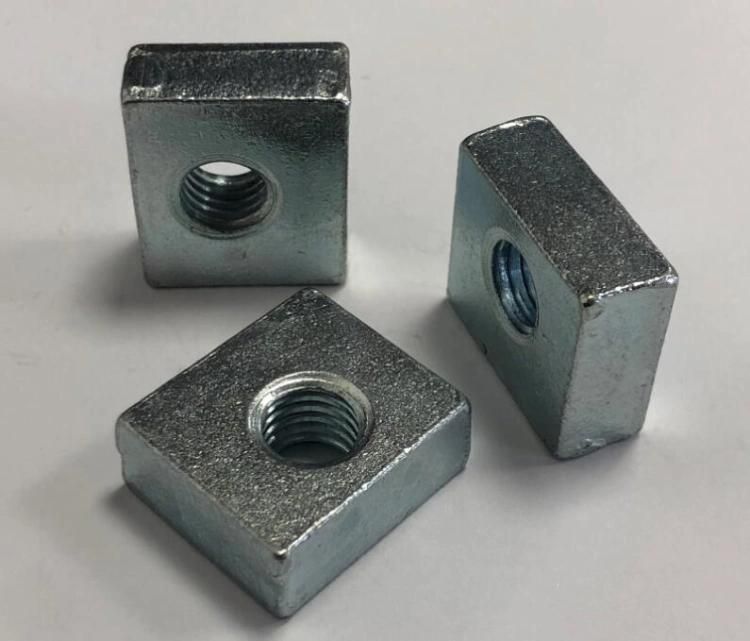 Carbon Steel Non Standard Customized Square Nut Zinc Plated