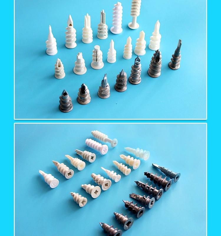 Nylon Zinc Alloy Self Tapping Drywall Anchor Self -Drilling Nylon Drywall Anchors Super Plastic Anchors Plastic Fish Anchors Drywall Anchor with Screws