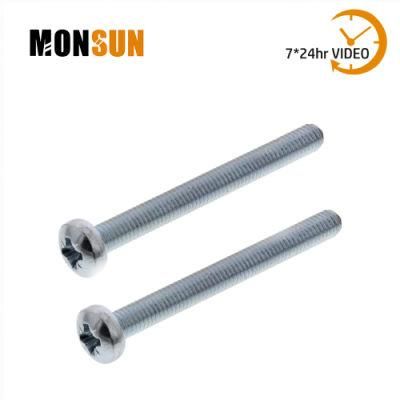 DIN 7985 Pan Head Blue Zinc Plated Steel Machine Screw