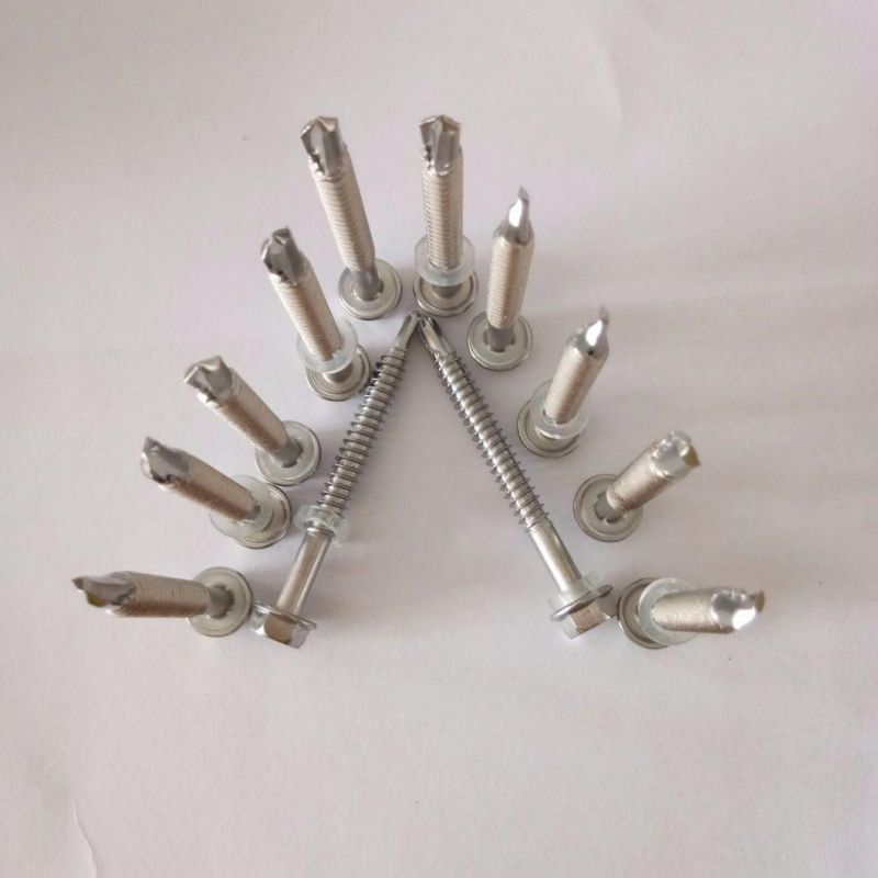 Stainless Steel M8 Hex Self Drilling Tapping Screw with Washer