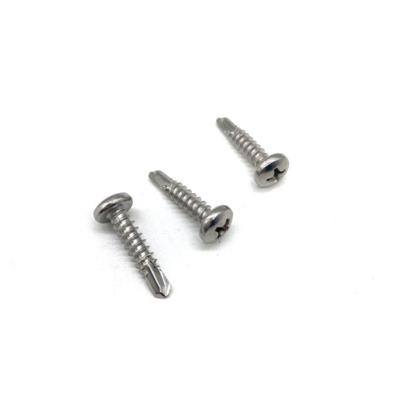 Cross Recessed Pan Head Phillips Stainless Steel 410/304/316 Tek Self Drilling Screw