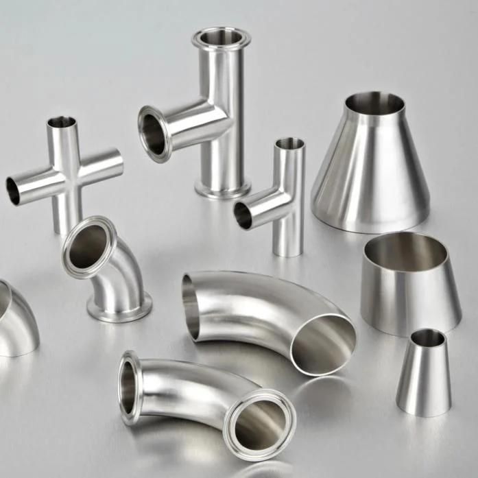 Customized Food Grade Lost Wax Casting Stainless Steel Sanitary Tee Elbow Pipe Fittings