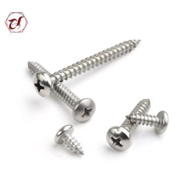 SS304 SS316L A2 Pan Head Stainless Steel Tapping Screw