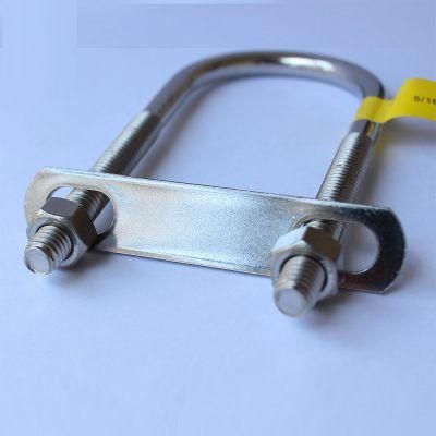 All Sizes SS304 316 M6 M8 M10 Pipe Clamp Square Bending Nut Washer Truck Boat U Bolts