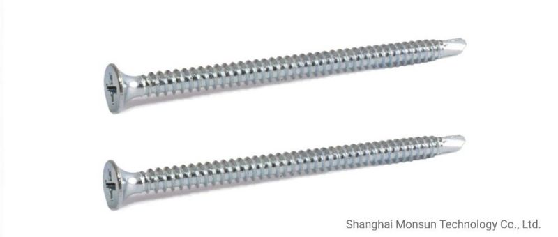 Clear Zinc Plated Cross Recess Phillips #2pH Drive Bugle Head Self Drilling Point Drywall Dry Wall Screw/Plasterboard Screws Factory Wholesale