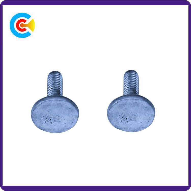 DIN/ANSI/BS/JIS Carbon-Steel/Stainless-Steel Non-Standard Round Head Screws Flat Plastic Fastening Screws