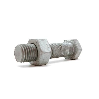 Grade 6.8/8.8/10.9 Carbon Steel DIN6914 HDG Hex Bolt and Nut for Power