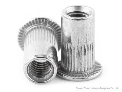 SUS304 Countersunk Head Knurled Body Rivet Nut