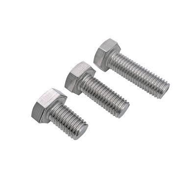 1/4-20 Unc 3/8 1/2 5/8 3/4 Hex Head Full Thread Bolt Stainless Steel 304 DIN933