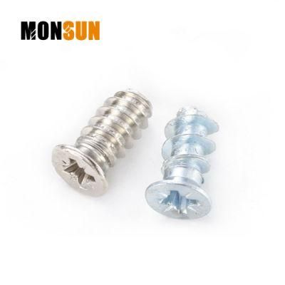 Hihg Quality Pozi Flat Head Zinc Plated Steel Euro Fastener Fuiniture Screw Cabinet Screws