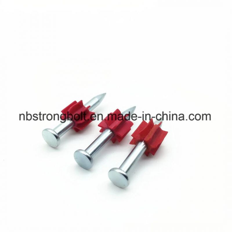 High-Strength Shooting Nail with Red Washer Zp (Cold Forge)
