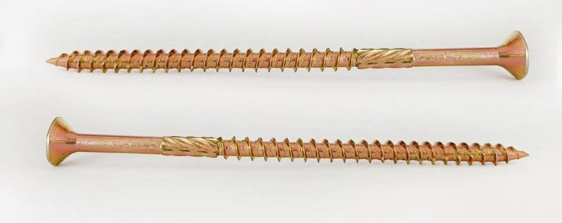 Square Recess Shank Ribs Cutting Point Zinc Plated Particalboard Screw