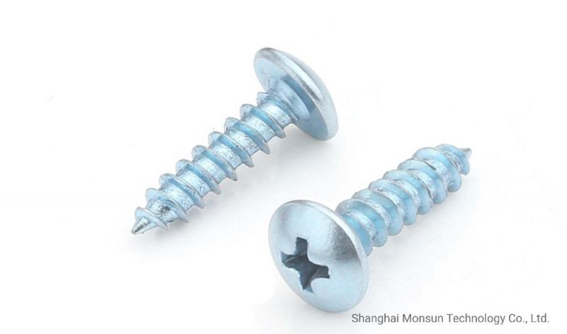 M3 M4 M5 M6 Hardend Galvanized Mushroom Head Tapping Screwsfor Aluminum