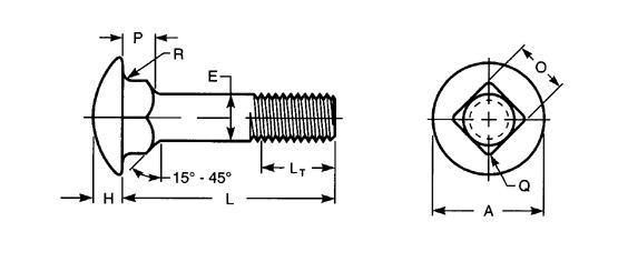 DIN603 Mushroom Head Square Neck Bolt Cl. 4.8 with White Zinc Plated Half Thread