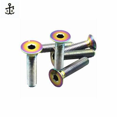Bicycle Titanium Alloy Bowl Cover Six-Lob Machine Screws Motorcycle