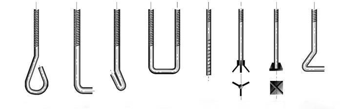 Metal OEM Hot DIP Galvanized L J Type Steel Anchors Concrete Foundation Anchor Bolt