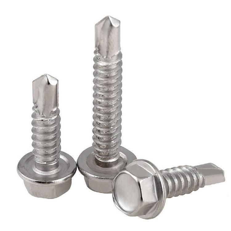 Stainless Steel Ss410 SS304 SS316 Hex Head Roofing Screw, Self Drilling Screw, Hex Head Self Tapping Roofing Screw