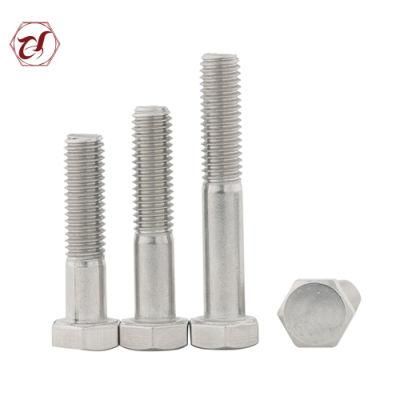 Half Thread Stainless Steel 304 316 A2 A4 DIN933 Hex Head Bolt