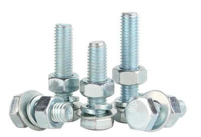 Grade 8.8 Galvanized External Hexagonal Screw Bolt Nut Set Large Complete Accessories Combined Bolt