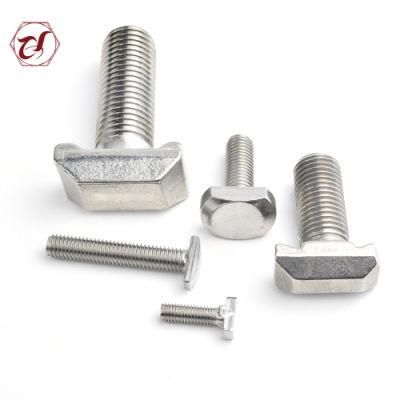 Hammer Head Slot T Bolt for Aluminum Profile Stainless Steel A2-70 T Hammer Bolts