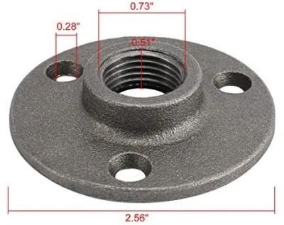 Malleable Iron Threaded Industrial Pipe Floor Flanges 1/2&prime;&prime; 3/4&prime;&prime; Wall Mounted Malleable Iron Floor Flange