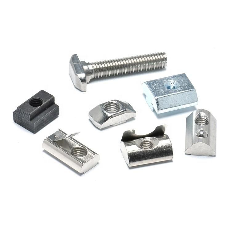 M4-M48 DIN508 Spring Slot Locking T-Slot Nut, Aluminum Profile Slot T Nut