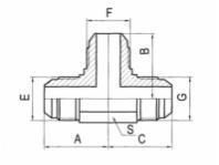 Hydraulic Hose Fitting, Jic Male 74° Cone Tee, Branch Adapter, Hose Nipple