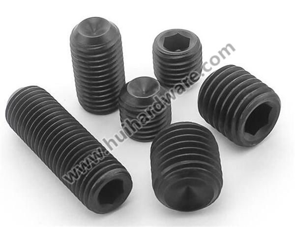 DIN916 Hexagon Socket Set Screws with Cup Point Black