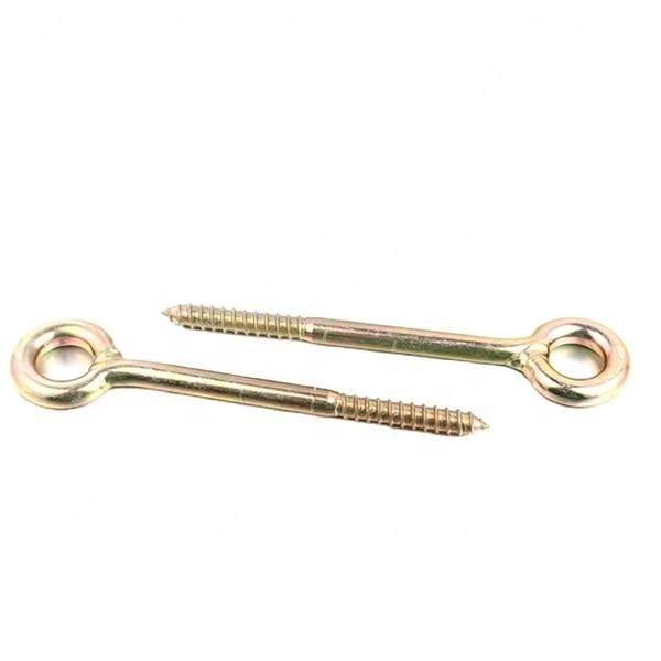 Yellow Zinc Plated Welded Eye Screw Bolt/Hook Screw/L Screw/Swing Hook Screw/S Hook Screw