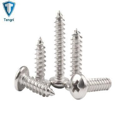 ISO7049 DIN7981 304 316 Stainless Steel Phillips Pan Head Screw Cross Recessed Pan Head Tapping Screws