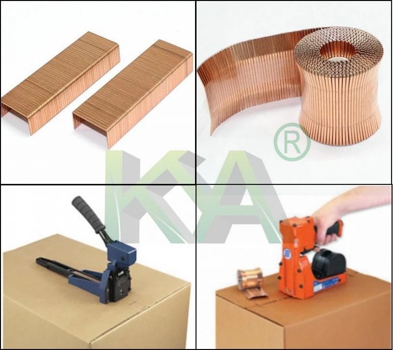 (3522) Copper Carton Close Staples for Packaging