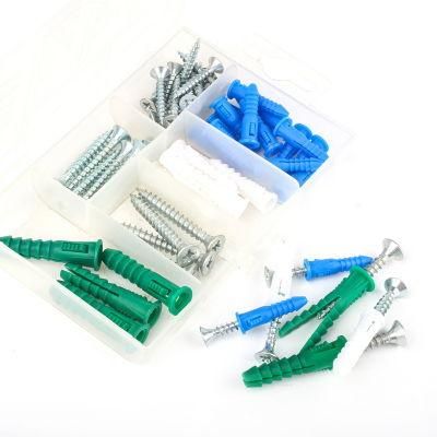 Plastic Self Drilling Drywall Ribbed Anchors with Self-Tapping Screws