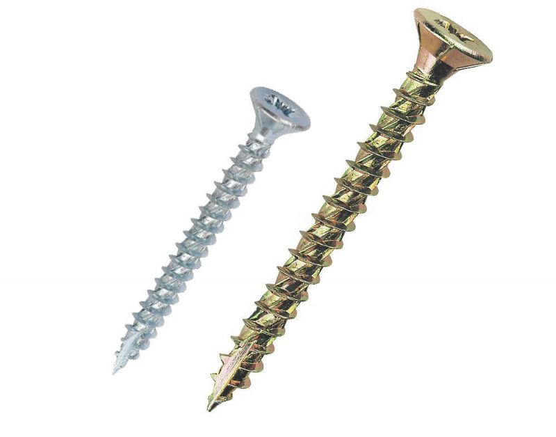 Zinc Plating Rifled Shank Double Countersunk Head Turbo Wood Screw/Tornillos