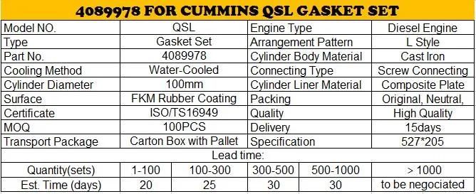 Cylinder Head Gasket Kit Fit for 03-07 Dodge 5.9L Cr Engine 4089819