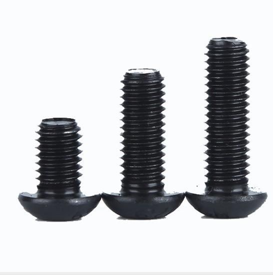 ISO7380 Hex Socket Pan Head Machine Screw, Socket Button Screw Alloy Steel Full Thread Black Oxide
