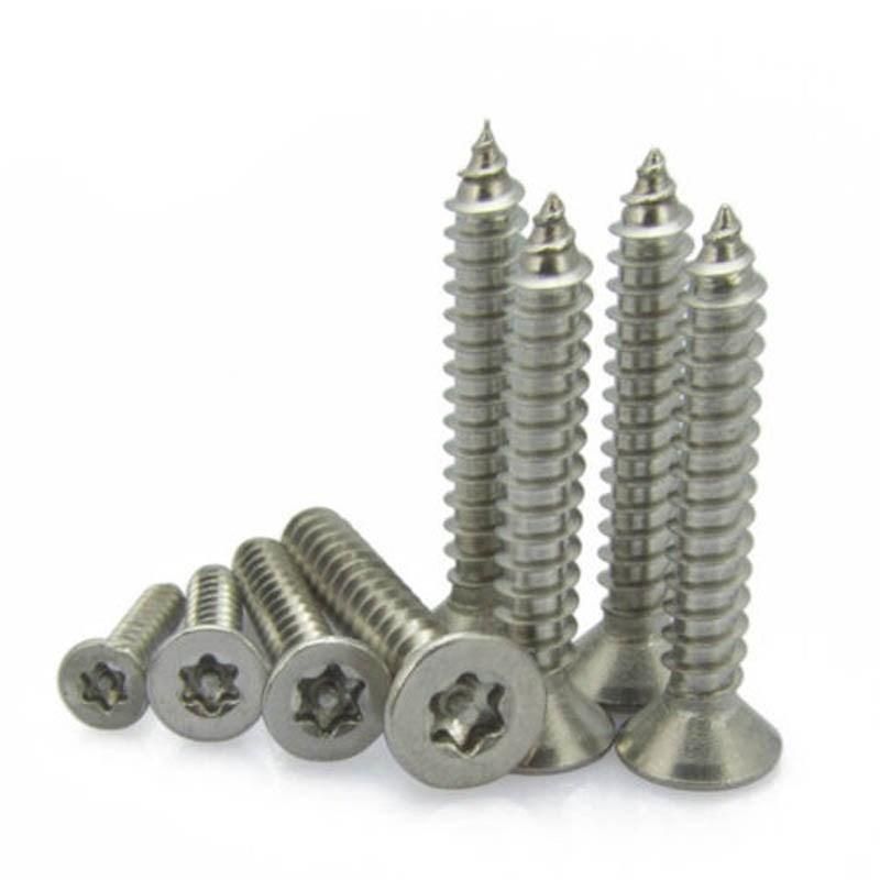 St2.9 3.5mm Stainless Steel 304 316 Flat Countersunk Torx Self Tapping Screw Torx Drive Countersunk Head Stainless Steel Self Tapping Screws for Wood