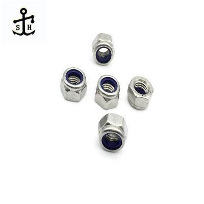 Hardware Fasteners Metal Stainless Steel M6 M8 M10 Nylock Nylon Nyloc Insert Lock Nut Nuts DIN985