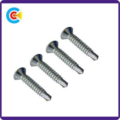 DIN/ANSI/BS/JIS Carbon-Steel/Stainless-Steel 4.8/8.8/10.9 Galvanized Cross Head Drill Tail Tapping Screw
