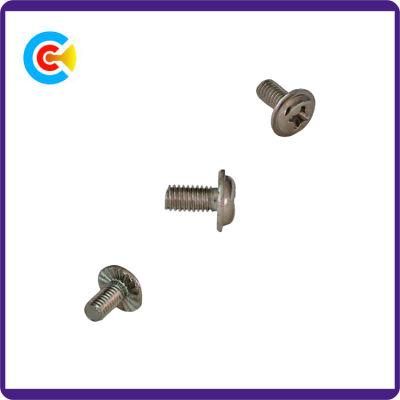 DIN/ANSI/BS/JIS Carbon-Steel/Stainless-Steel 4.8/8.8/10.9/Galvanized Cross The Head with a Sunflower Screw