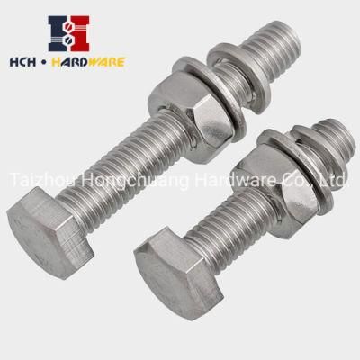 Stainless Steel A2-70 Zinc Plated /Hot DIP Galvanized Hex Bolt and Nut /Hex Bolt (DIN933 AND DIN931)