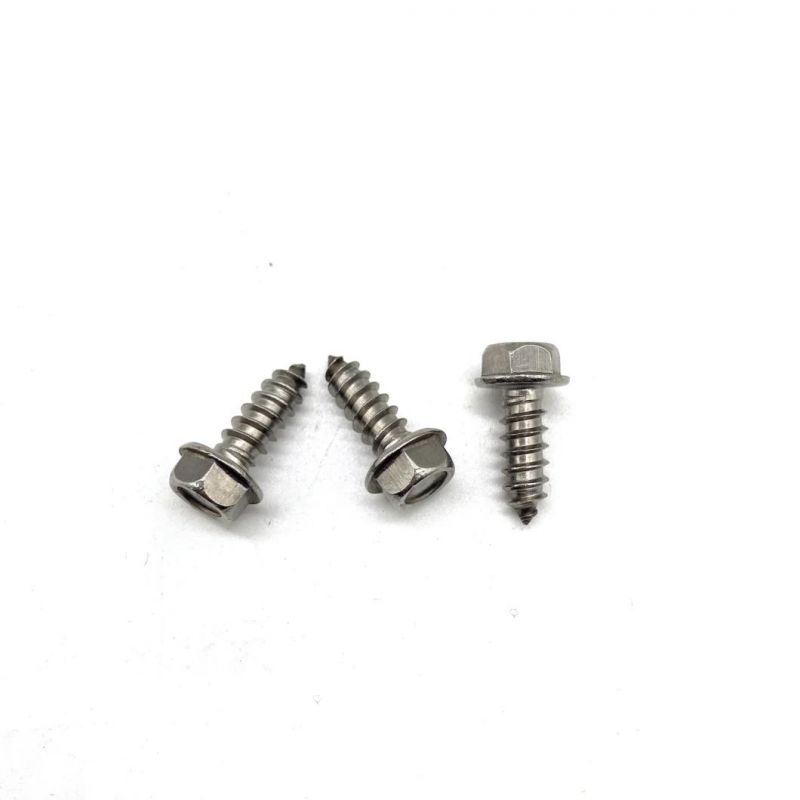 Customized 316 Stainless Steel 304 Hexagon Flange Head Self Tapping Screw
