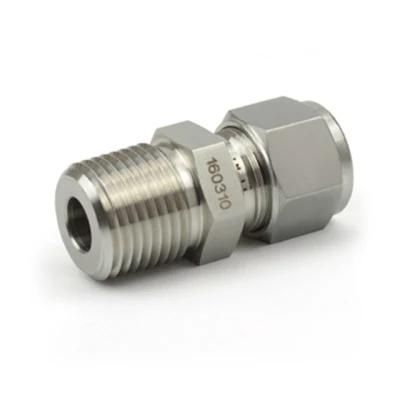 Hikelok Stainless Steel Brass Twin Male Connector Ferrule Compression Tube Fitting