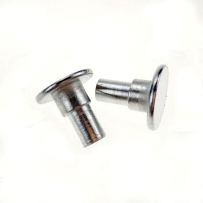 Galvanized Metal Steel Fastener Flat Head Shoulder Semi-Tubular Hollow Rivet for Metal Sheets