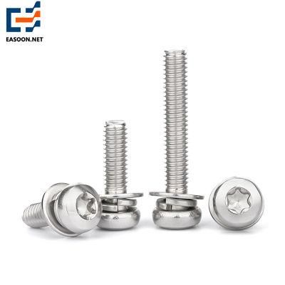 Stainless Steel Torx Pan Head Bolt Pan Head Torx Stainless Steel Machine Screw 1/4 3/8 Torx Socket Machine Screw
