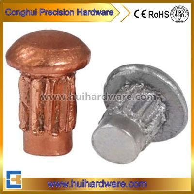 High Quality Round Head Copper Solid Rivets with Knurlling