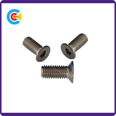 Carbon Steel/4.8/8.8/10.9 M3/Galvanized Cinquefoil/Plum Blossom/Countersunk Head Screw for Electronic/Machinery/Industry Fasteners