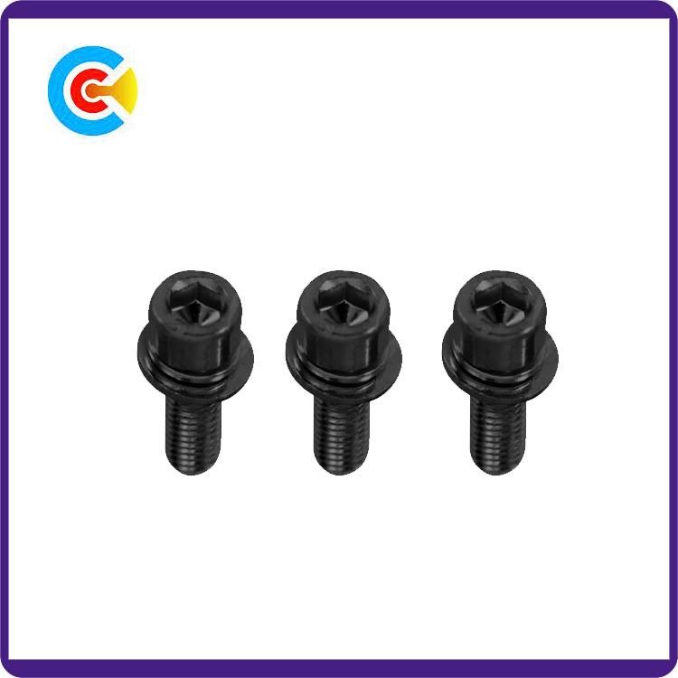 DIN/ANSI/BS/JIS Carbon-Steel/Stainless-Steel Hexagonal Head with Pad Combination Screws